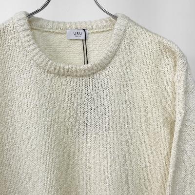 URU [ CREW NECK KNIT ] WHITE
