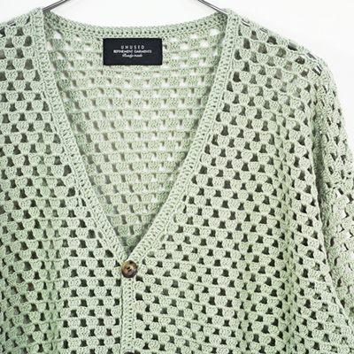 UNUSED [ US2330 (Crochet cardigan) ] GREEN