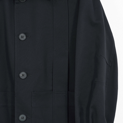 MATSUFUJI [ Cotton Voile Water-Repellent Jacket ] BLACK