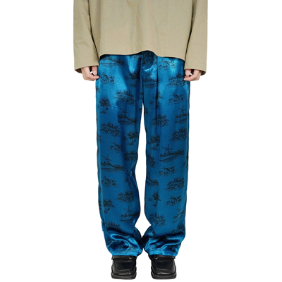 MATSUFUJI [ "DAYDREAM" Printed Trousers ] BLUE
