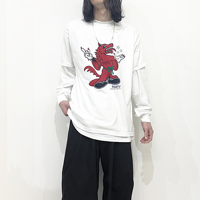 ESSAY [ LAYERED OVERSIZE LONG T-SHIRT (TS-2) ] FANATIC