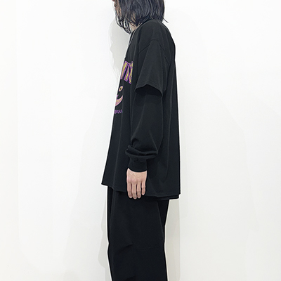 ESSAY [ LAYERED OVERSIZE LONG T-SHIRT (TS-2) ] CHESHIRE CAT