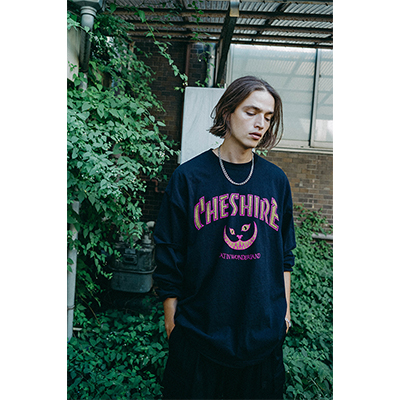 ESSAY [ LAYERED OVERSIZE LONG T-SHIRT (TS-2) ] CHESHIRE CAT