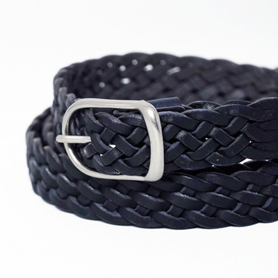 URU [ LEATHER BELT ] NAVY