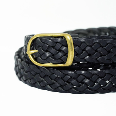 URU [ LEATHER BELT ] BLACK