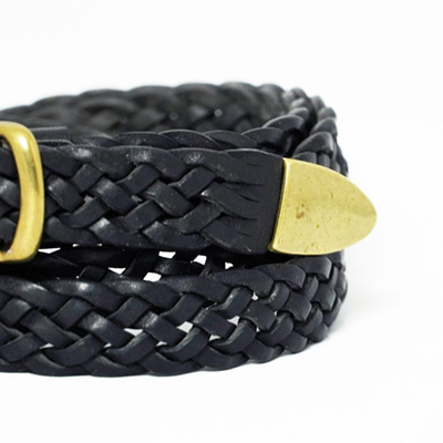 URU [ LEATHER BELT ] BLACK