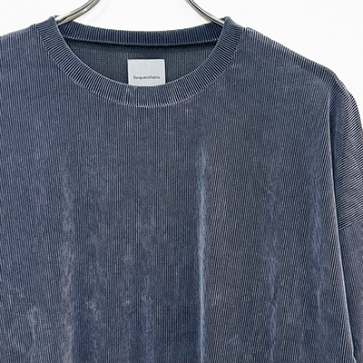 Sasquatchfabrix. [ MESH VELOUR L/S SMOCK ] BLUE GRAY