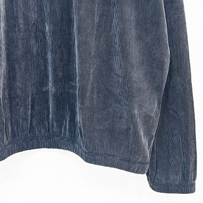 Sasquatchfabrix. [ MESH VELOUR L/S SMOCK ] BLUE GRAY