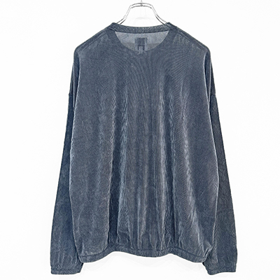 Sasquatchfabrix. [ MESH VELOUR L/S SMOCK ] BLUE GRAY