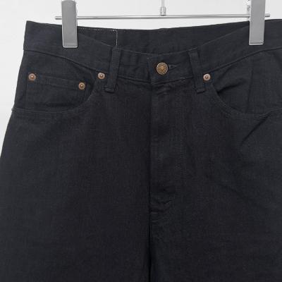 UNUSED [ UW1157 (12oz wide denim five pockets pants) ] BLACK