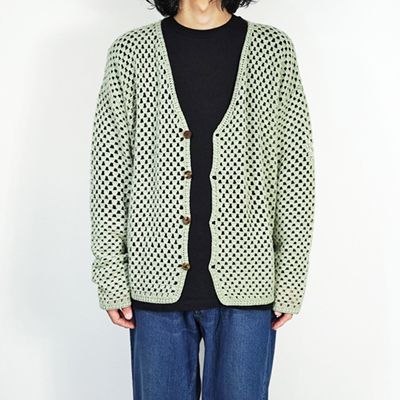 UNUSED [ US2330 (Crochet cardigan) ] GREEN