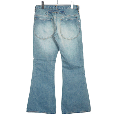 SUGARHILL [ Faded Double Knee Bell Bottom Denim Pants ] FADED INDIGO