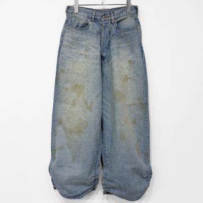 refomed [ FRESH MAN DENIM WIDE PANTS "USED" ] USED