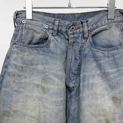 refomed [ FRESH MAN DENIM WIDE PANTS "USED" ] USED