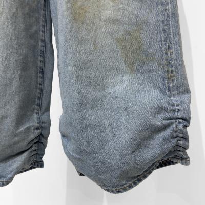 refomed [ FRESH MAN DENIM WIDE PANTS "USED" ] USED