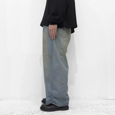 refomed [ FRESH MAN DENIM WIDE PANTS "USED" ] USED