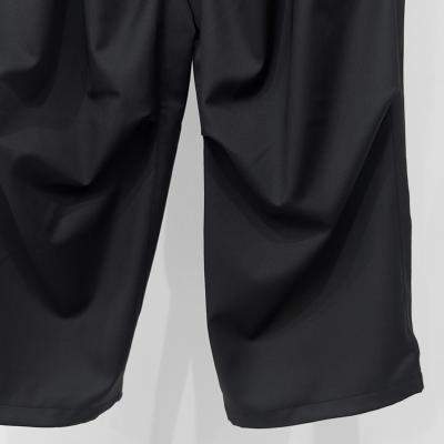 ESSAY [ WOOL BLEND WIDE MILITARY TROUSERS (P-3) ] BLACK
