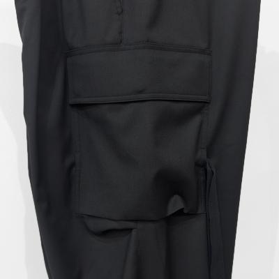 ESSAY [ WOOL BLEND WIDE MILITARY TROUSERS (P-3) ] BLACK
