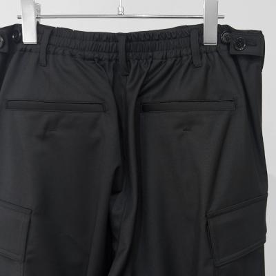 ESSAY [ WOOL BLEND WIDE MILITARY TROUSERS (P-3) ] BLACK