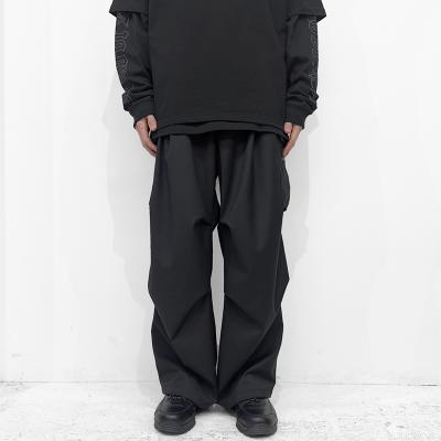 ESSAY [ WOOL BLEND WIDE MILITARY TROUSERS (P-3) ] BLACK