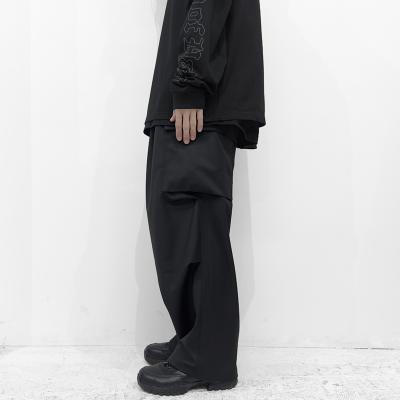 ESSAY [ WOOL BLEND WIDE MILITARY TROUSERS (P-3) ] BLACK