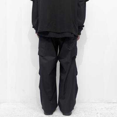 ESSAY [ WOOL BLEND WIDE MILITARY TROUSERS (P-3) ] BLACK