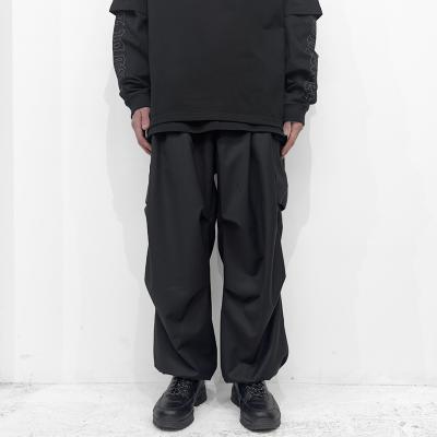 ESSAY [ WOOL BLEND WIDE MILITARY TROUSERS (P-3) ] BLACK
