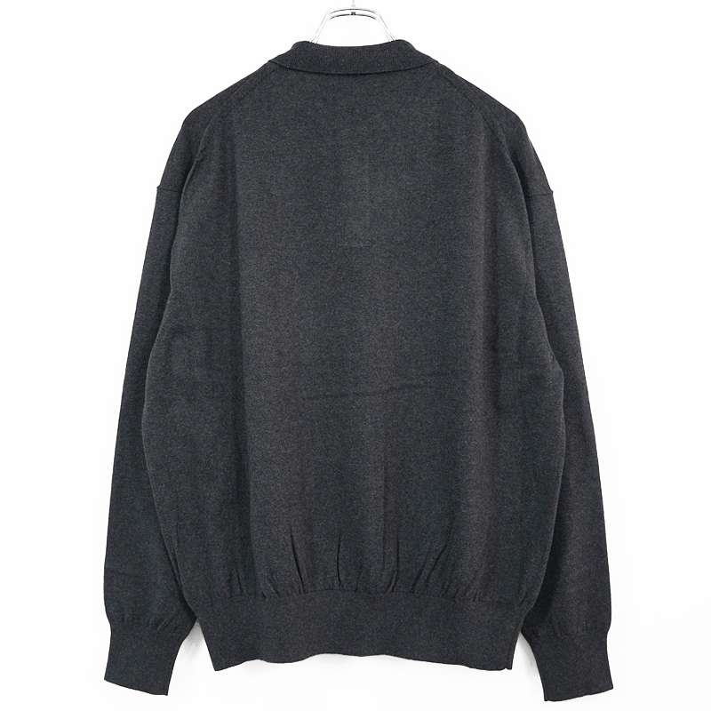 crepuscule [ Knit Polo L/S ] BLACK | ロイド・エフダブリュー (LLOYD FW)