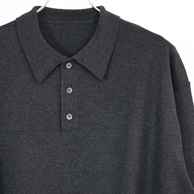 crepuscule [ Knit Polo L/S ] BLACK