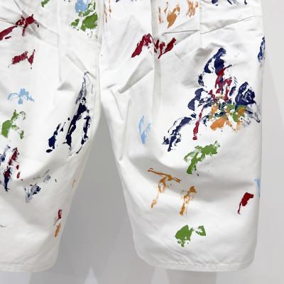 SHINYAKOZUKA [ Hi, BAGGY WITH HAND PAINTING ] COLOURLESS WHITE