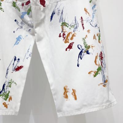 SHINYAKOZUKA [ Hi, BAGGY WITH HAND PAINTING ] COLOURLESS WHITE