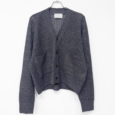 SUGARHILL [ MOCK TWISTED YERN KNIT CARDIGAN ] NAVY&BROWN