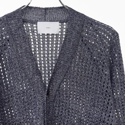 SUGARHILL [ MOCK TWISTED YERN KNIT CARDIGAN ] NAVY&BROWN