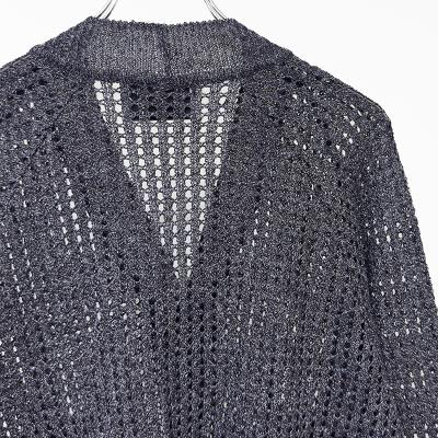 SUGARHILL [ MOCK TWISTED YERN KNIT CARDIGAN ] NAVY&BROWN