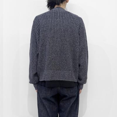 SUGARHILL [ MOCK TWISTED YERN KNIT CARDIGAN ] NAVY&BROWN
