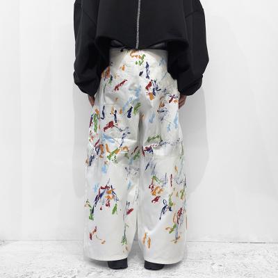 SHINYAKOZUKA [ Hi, BAGGY WITH HAND PAINTING ] COLOURLESS WHITE