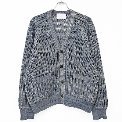 SUGARHILL [ COTTON KNIT CARDIGAN ] NAVY&BEIGE