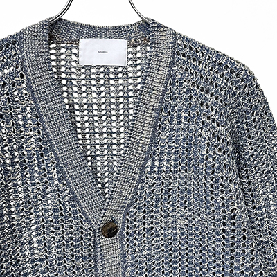 SUGARHILL [ COTTON KNIT CARDIGAN ] NAVY&BEIGE