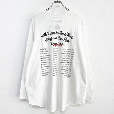 DAIRIKU [ "Tour" Big Raglan Tee ] White