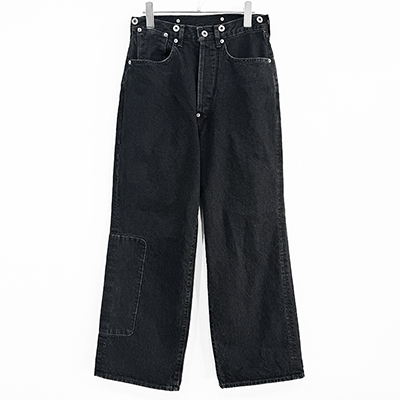 refomed [ RIGHT HANDED DENIM PANTS "SB" ] BLACK