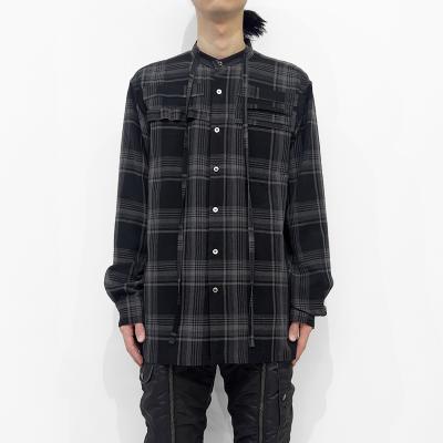 DAIRIKU [ "Astronaut" Check Tie Shirt ] Black&Grey