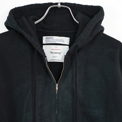 DAIRIKU [ "Water-repellent" Zip Up Hoodie ] Vintage Black