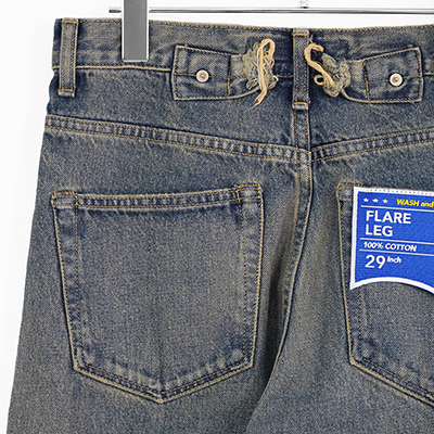 DAIRIKU [ "Flare" Denim Pants ] Mud Indigo