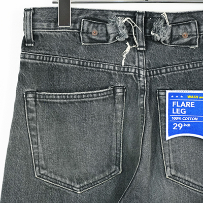 DAIRIKU [ "Flare" Denim Pants ] Mud Black