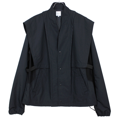 Sasquatchfabrix. [ ORIENTAL SHOULDER NYLON JACKET ] BLACK