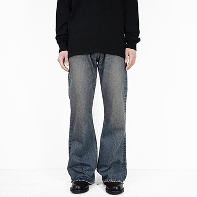 DAIRIKU [ "Flare" Denim Pants ] Mud Indigo