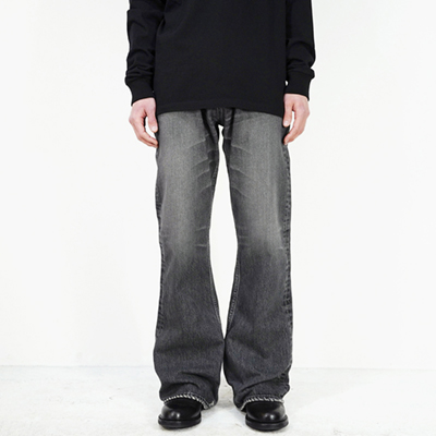 DAIRIKU [ "Flare" Denim Pants ] Mud Black