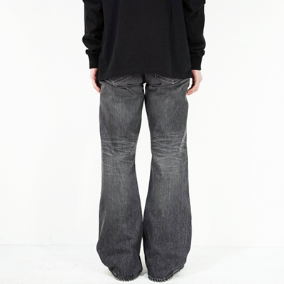 DAIRIKU [ "Flare" Denim Pants ] Mud Black