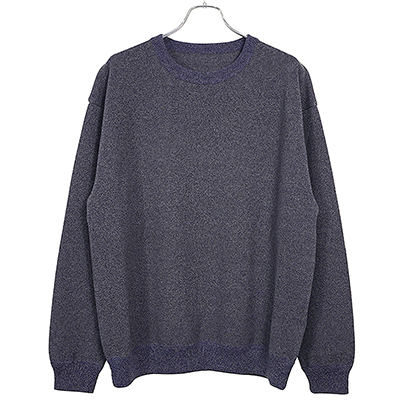 crepuscule [ Light Moss Stitch L/S Sweat ] INDIGO