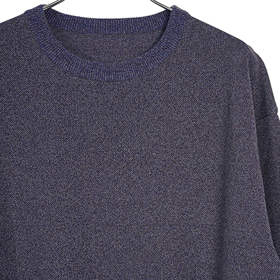 crepuscule [ Light Moss Stitch L/S Sweat ] INDIGO